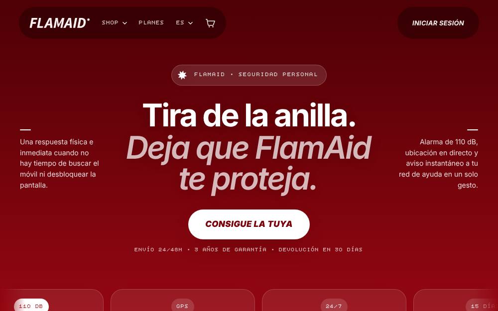 Portada de la web de Flamaid