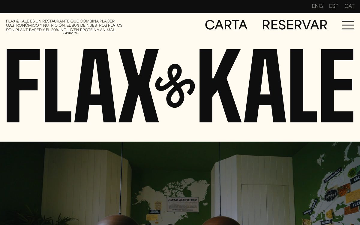 Portada de la web de Flax&Kale