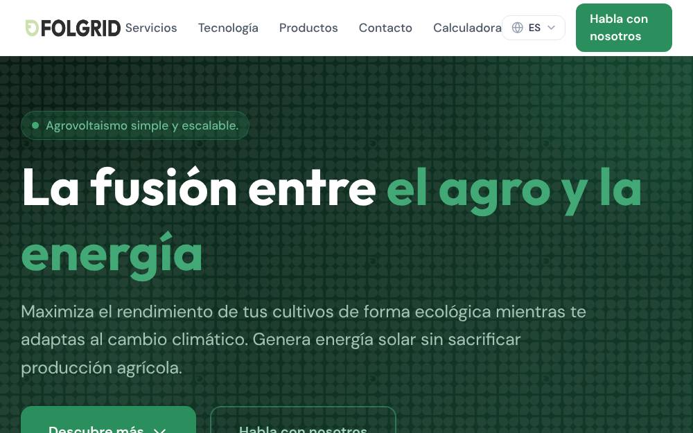 Portada de la web de Folgrid