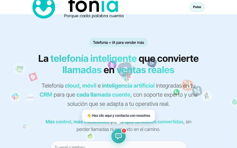 Portada de la web de Fonia