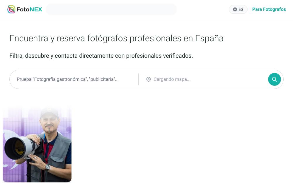 Portada de la web de Fotonex