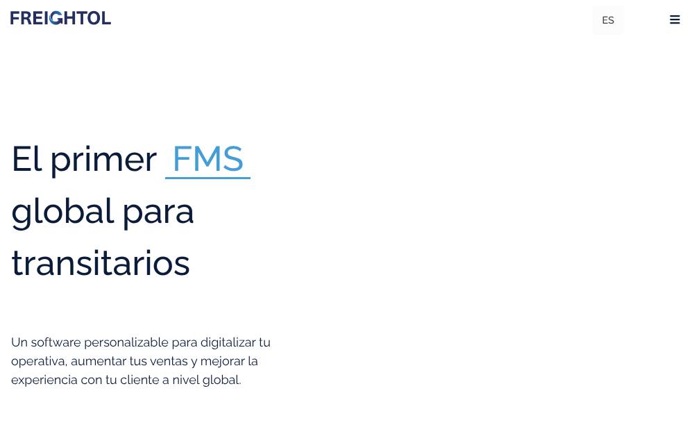 Portada de la web de Freightol