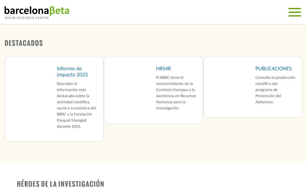 Portada de la web de Fundació Barcelonabeta