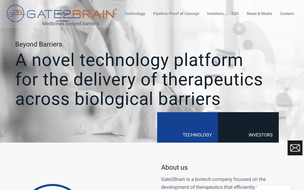 Portada de la web de Gate2Brain