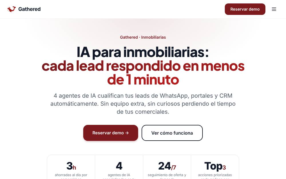 Portada de la web de Gathered