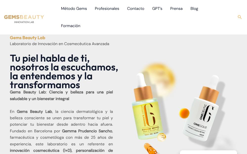 Portada de la web de Gemma'S Dream Barcelona
