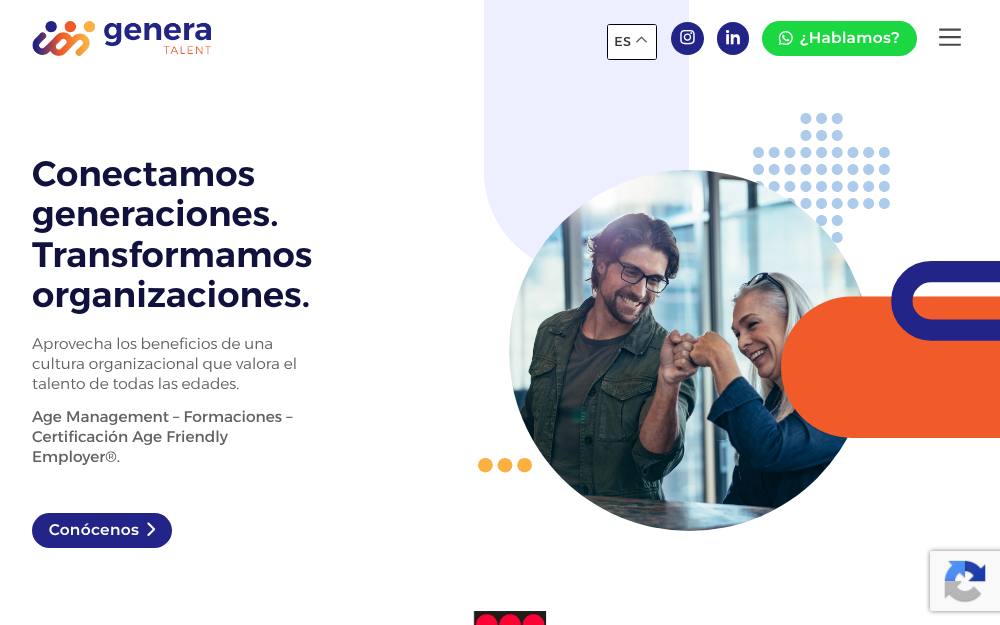 Portada de la web de Generatalent