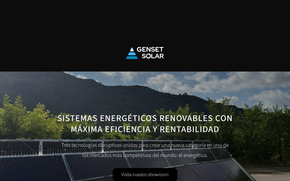 Portada de la web de Genset