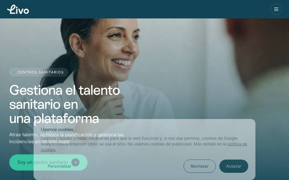 Portada de la web de Getlivo