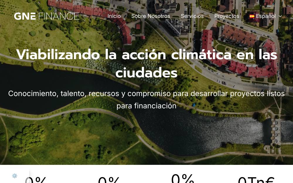 Portada de la web de Gnefinance