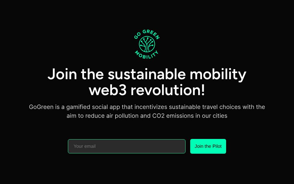 Portada de la web de Gogreenmobility
