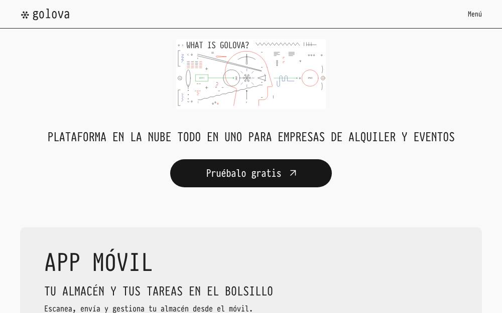 Portada de la web de Golova