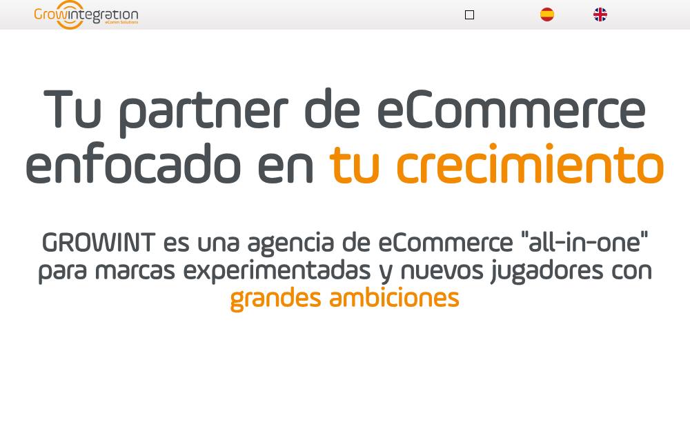 Portada de la web de Growint