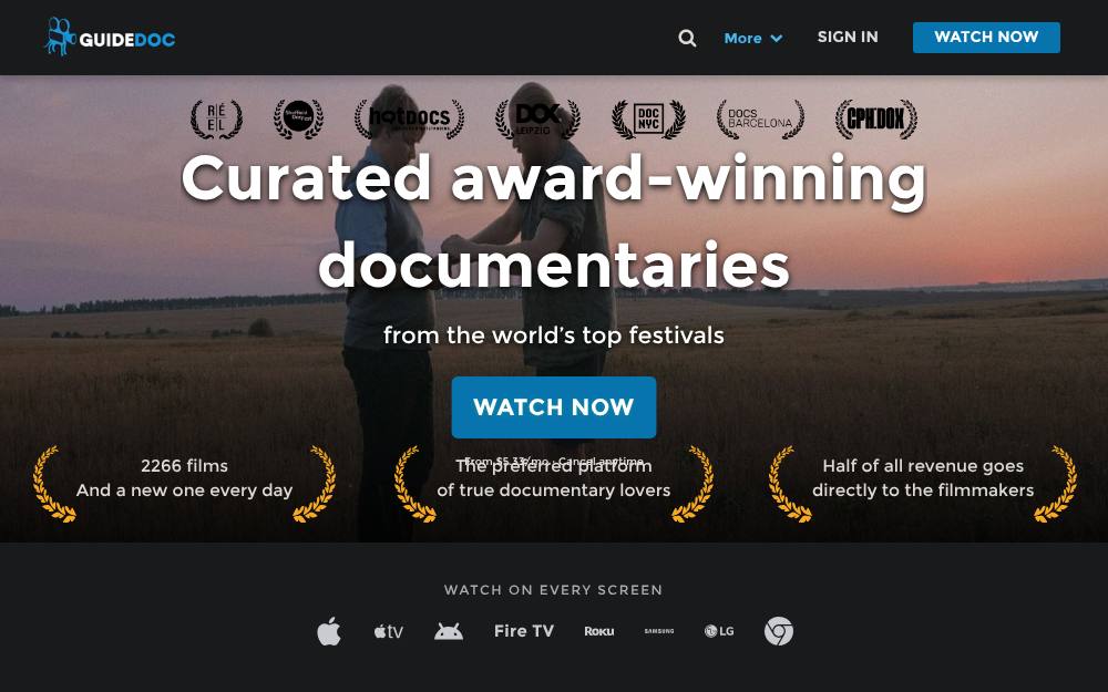 Portada de la web de Guidedoc