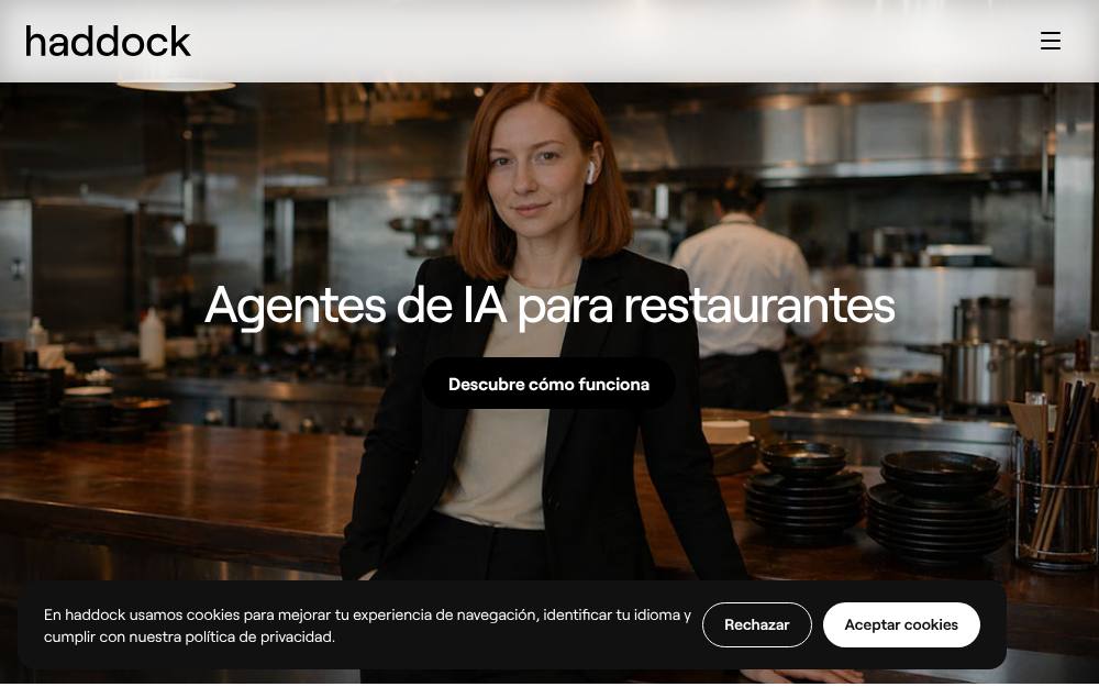 Portada de la web de Haddock