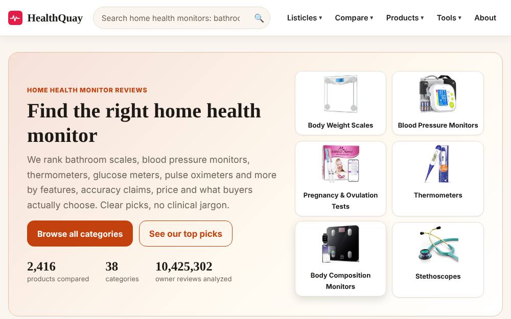 Portada de la web de Healthquay