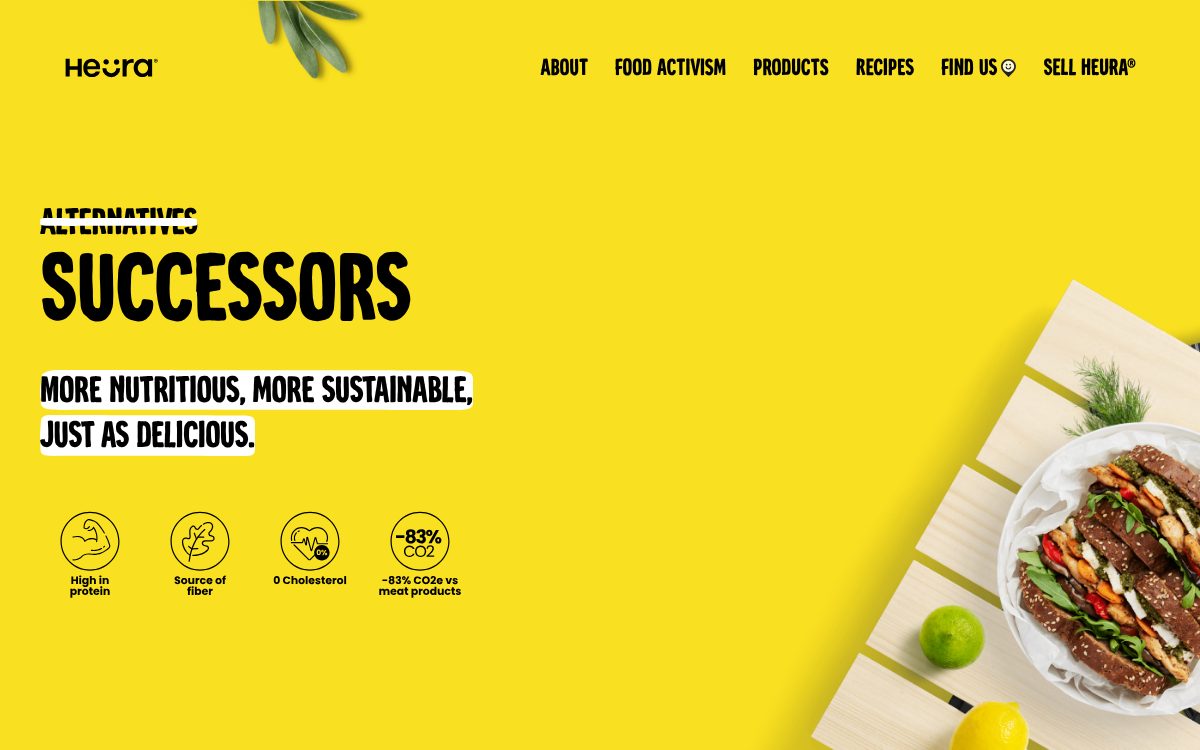 Portada de la web de Heura Foods