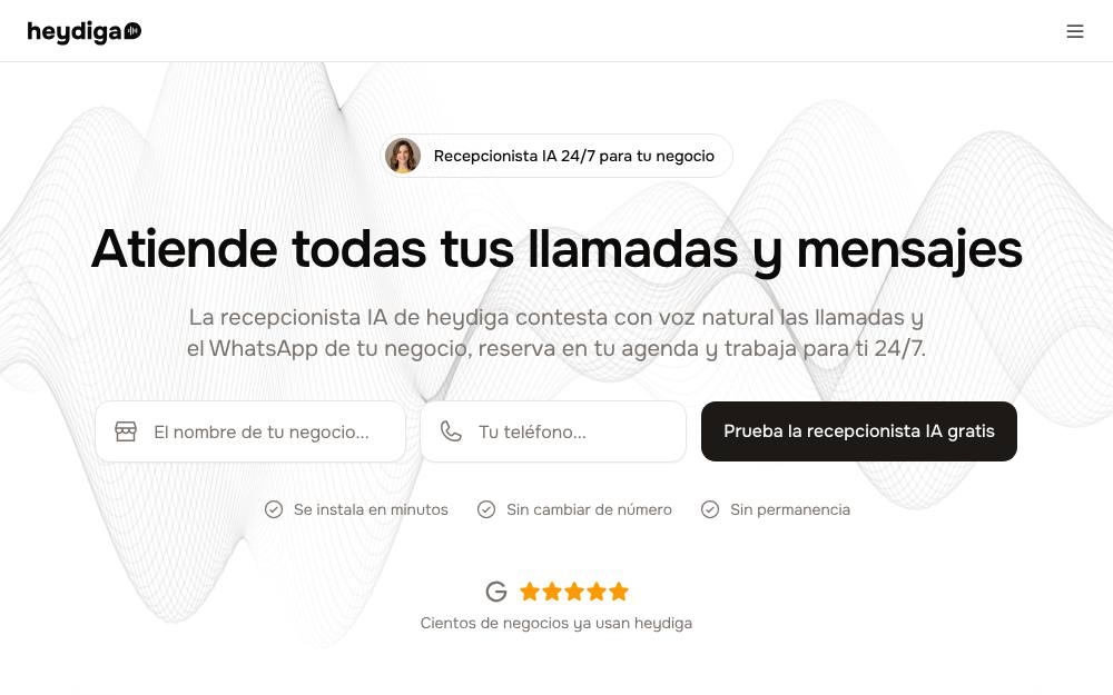 Portada de la web de Heydiga