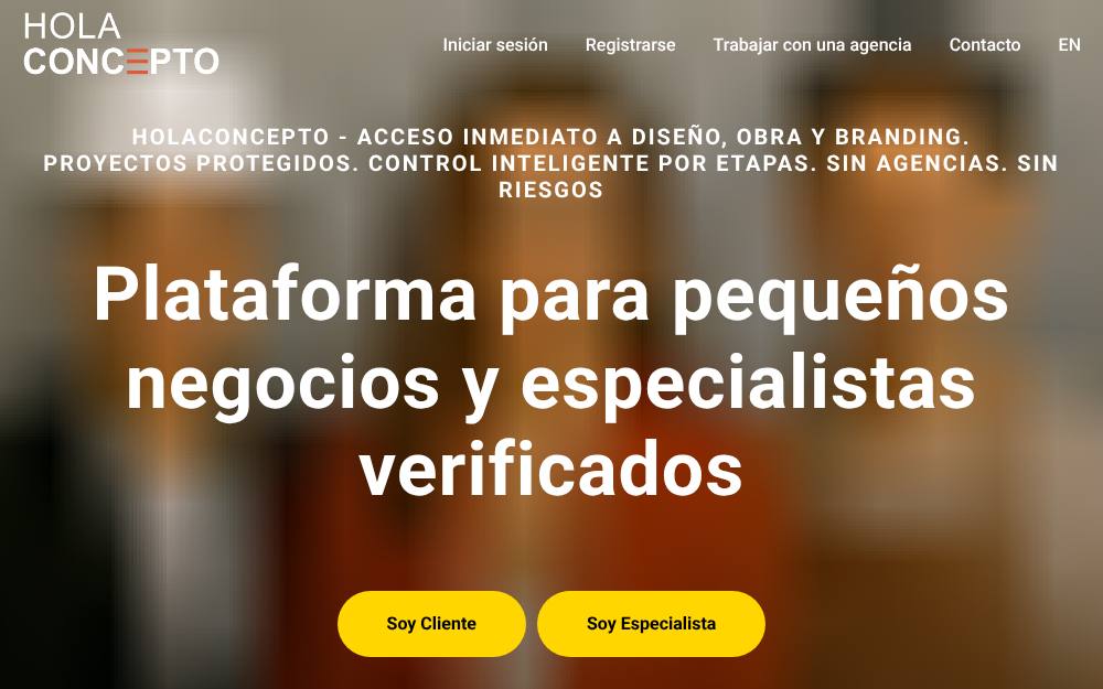 Portada de la web de Holaconcepto