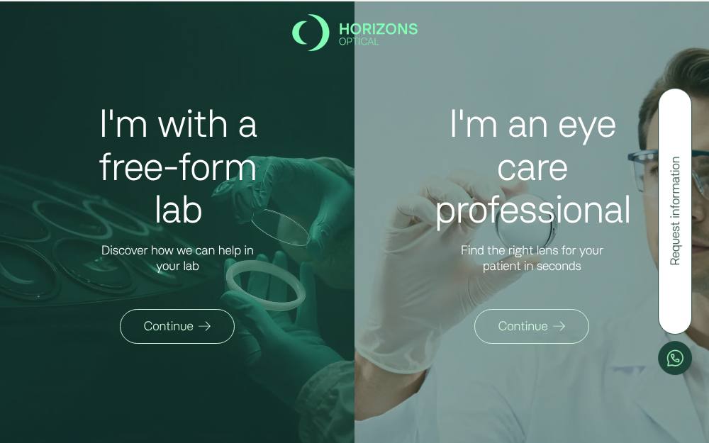 Portada de la web de Horizonsoptical