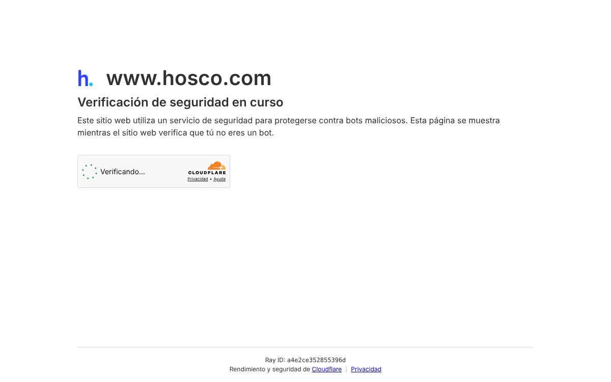 Portada de la web de Hosco