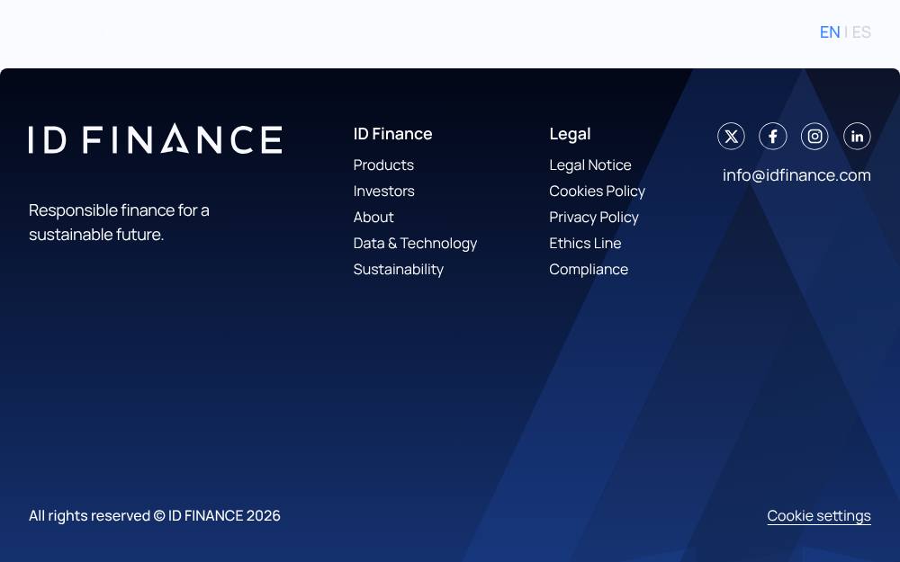 Portada de la web de Id Finance