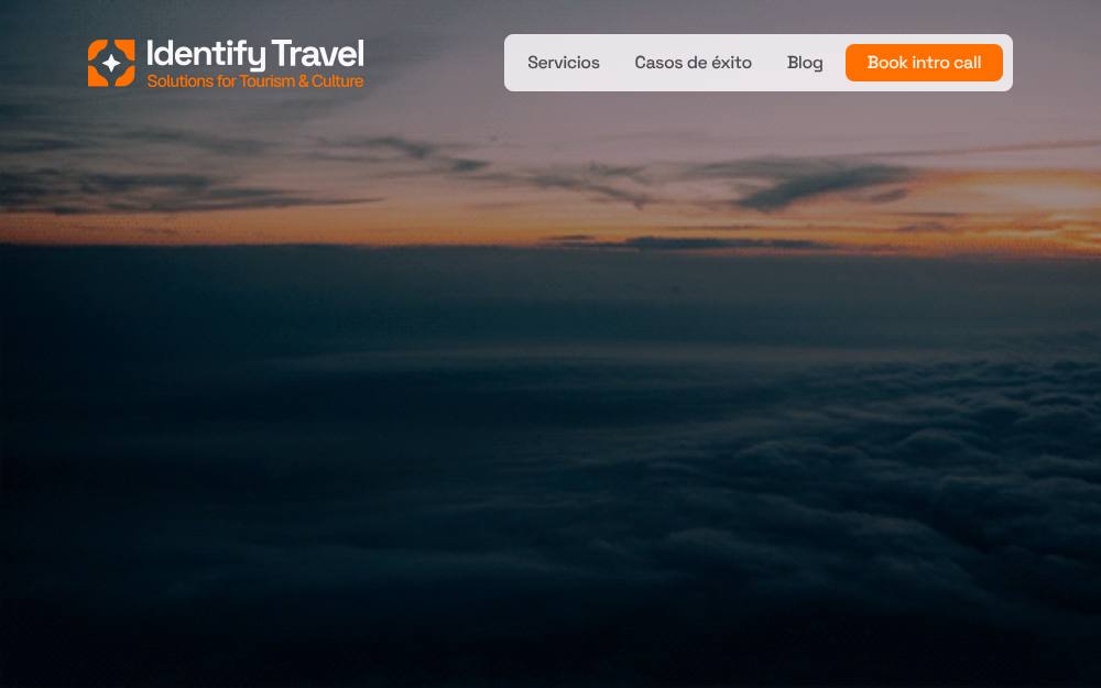 Portada de la web de Identify Travel