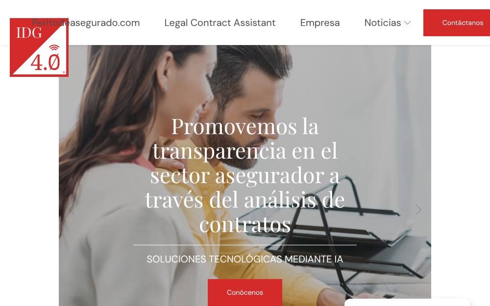 Portada de la web de Idg-Ingenieriadegestion