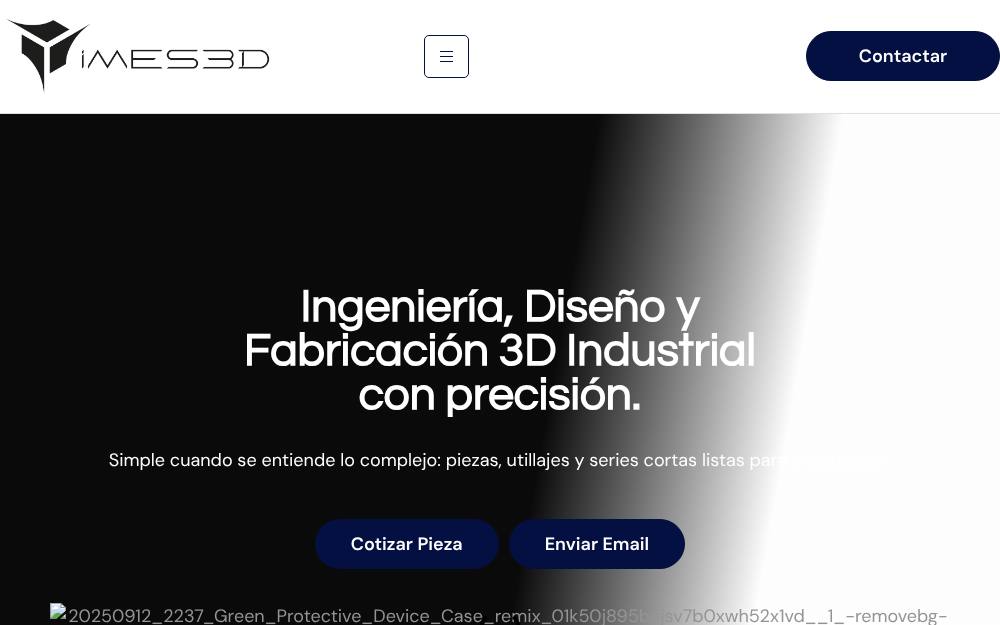 Portada de la web de Imes3D