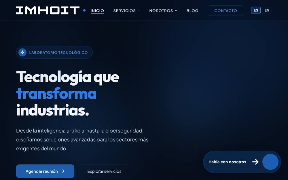Portada de la web de Imhoit