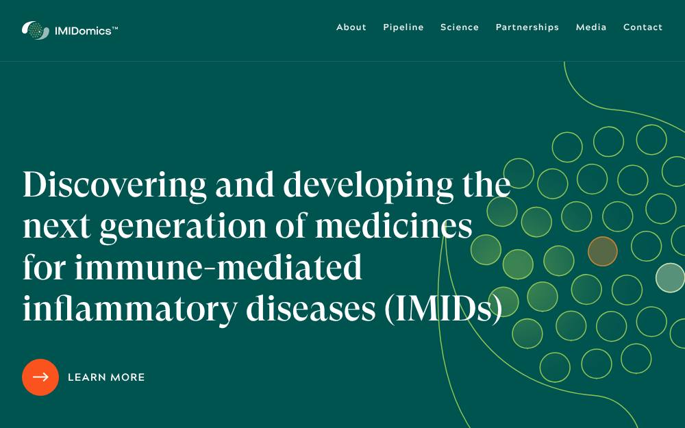 Portada de la web de Imidomics