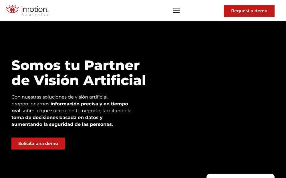 Portada de la web de Imotion Analytics