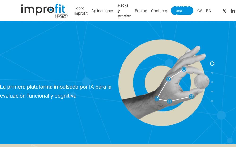 Portada de la web de Improfit Ai