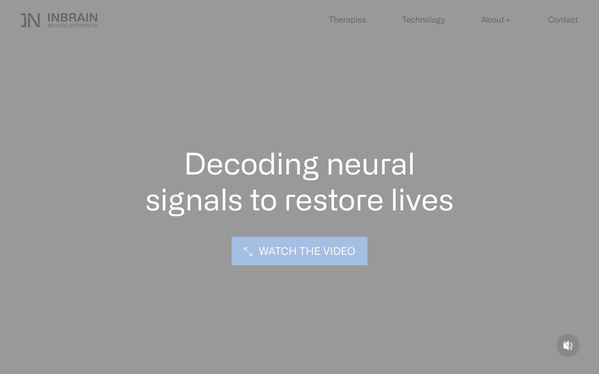 Portada de la web de Inbrain