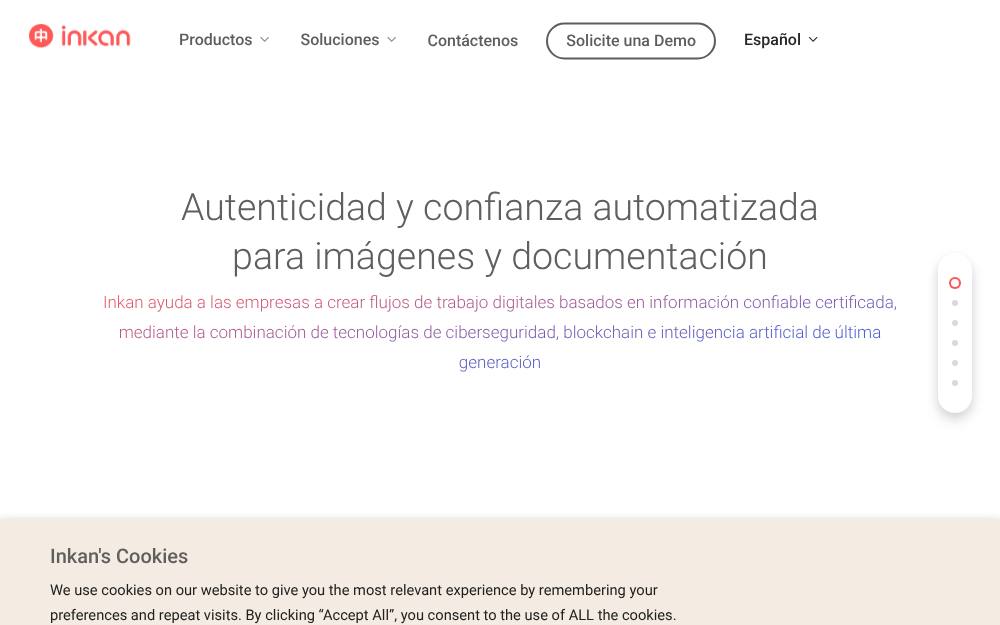 Portada de la web de Inkan