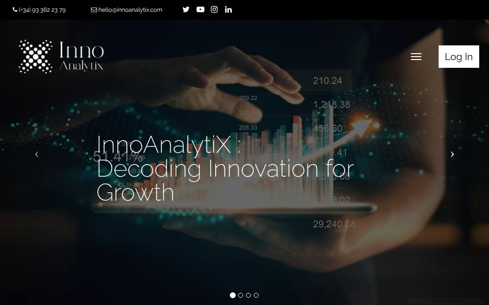 Portada de la web de Innoanalytix