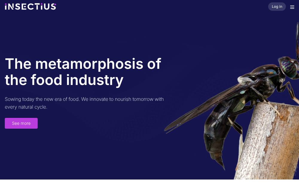 Portada de la web de Insectius