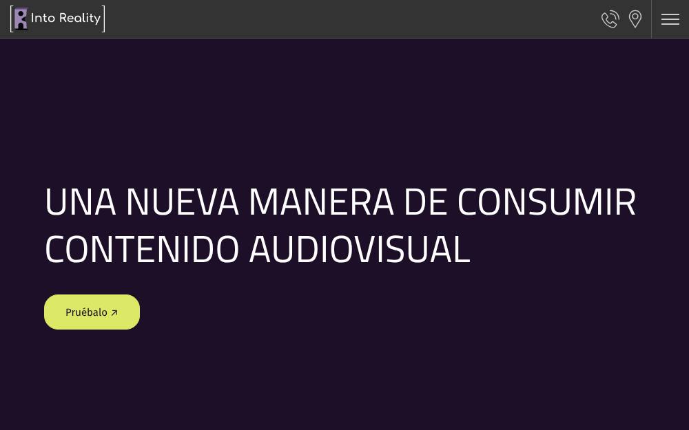 Portada de la web de Intoreality