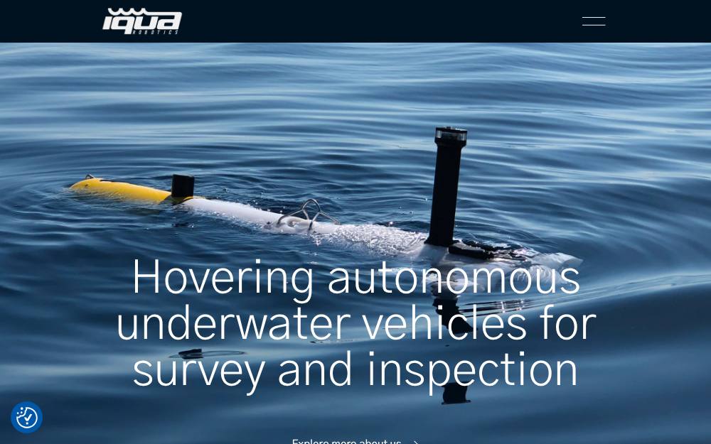 Portada de la web de Iqua Robotics