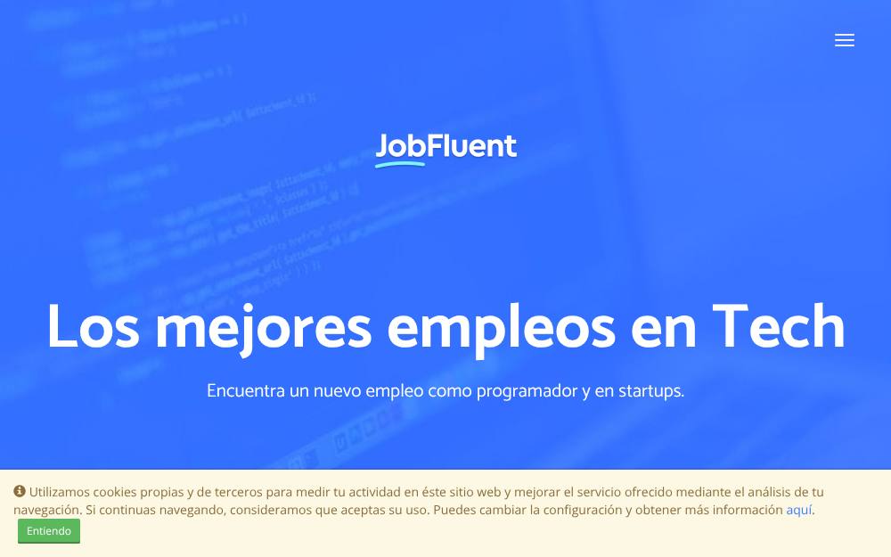 Portada de la web de Jobfluent