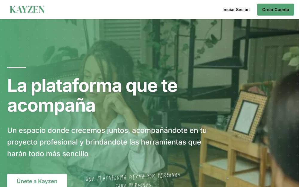 Portada de la web de Kayzen