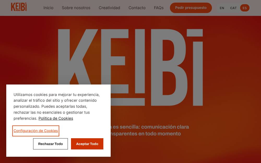 Portada de la web de Keibi