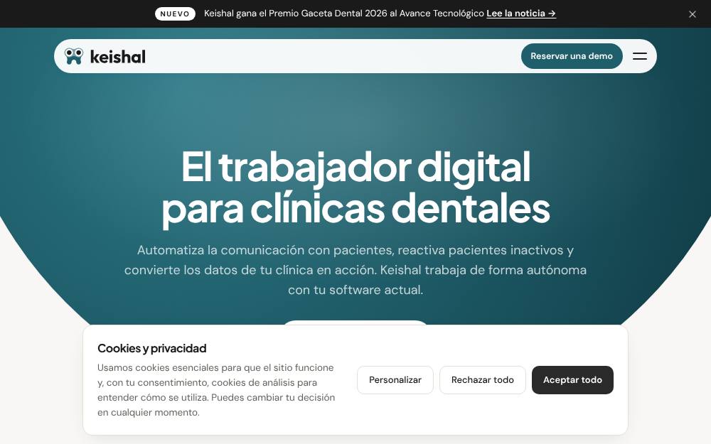 Portada de la web de Keishal