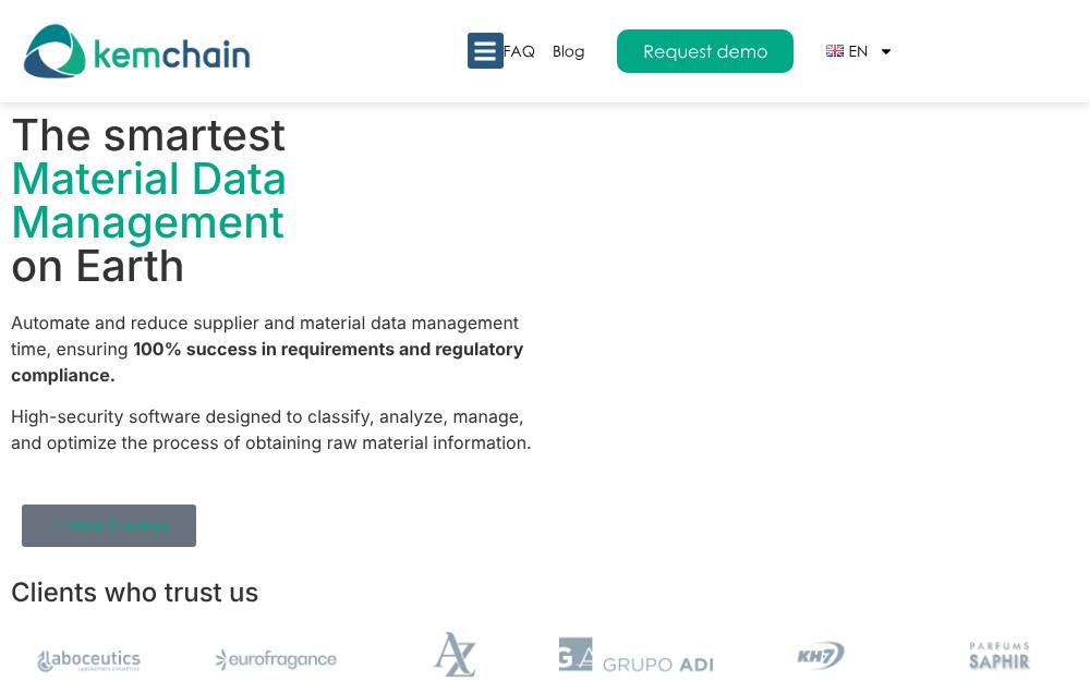 Portada de la web de Kemchain