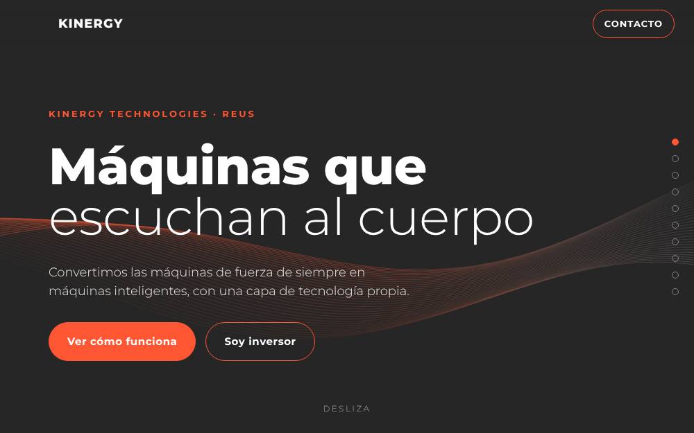 Portada de la web de Kinergy