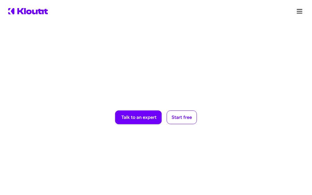 Portada de la web de Kloutit