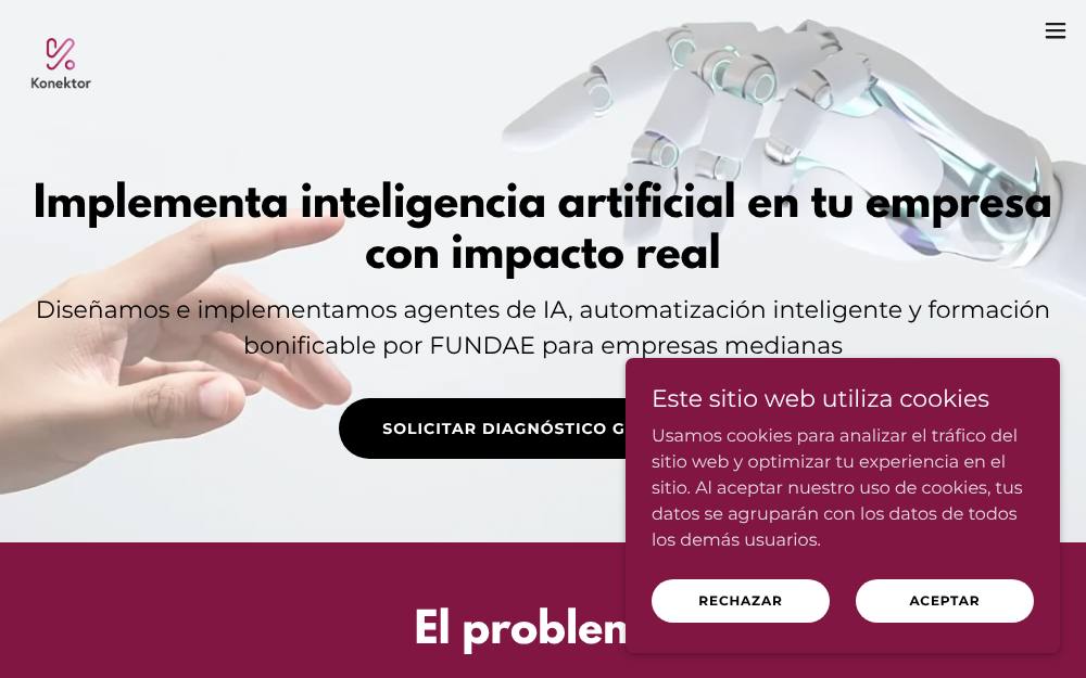 Portada de la web de Konektor