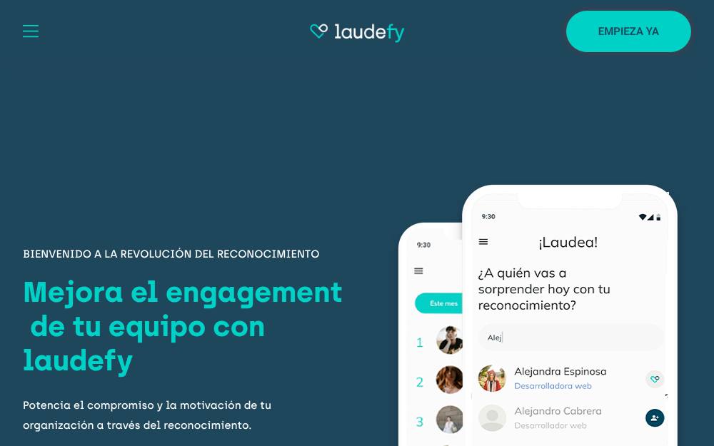 Portada de la web de Laudefy