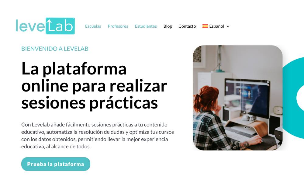 Portada de la web de Levelabtech