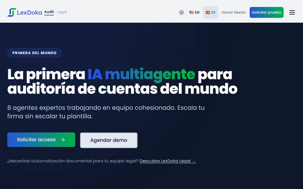 Portada de la web de Lexdoka
